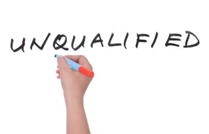 Unqualified to qualified conceptional words on whiteboard